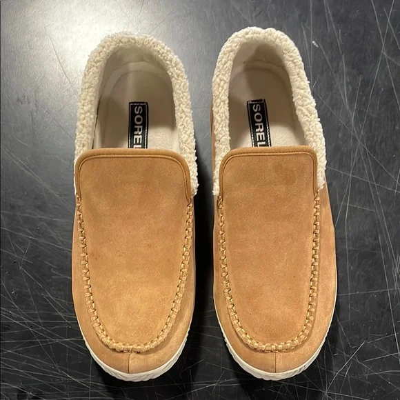 Sorel - Men's Sorel Dude Moc Slip-On, size 10 US mens, color brown. - Picture 2 of 5